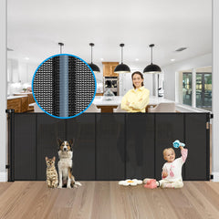 HEELALBABY reinforced gate mesh demonstrates durable construction for long-lasting safety.