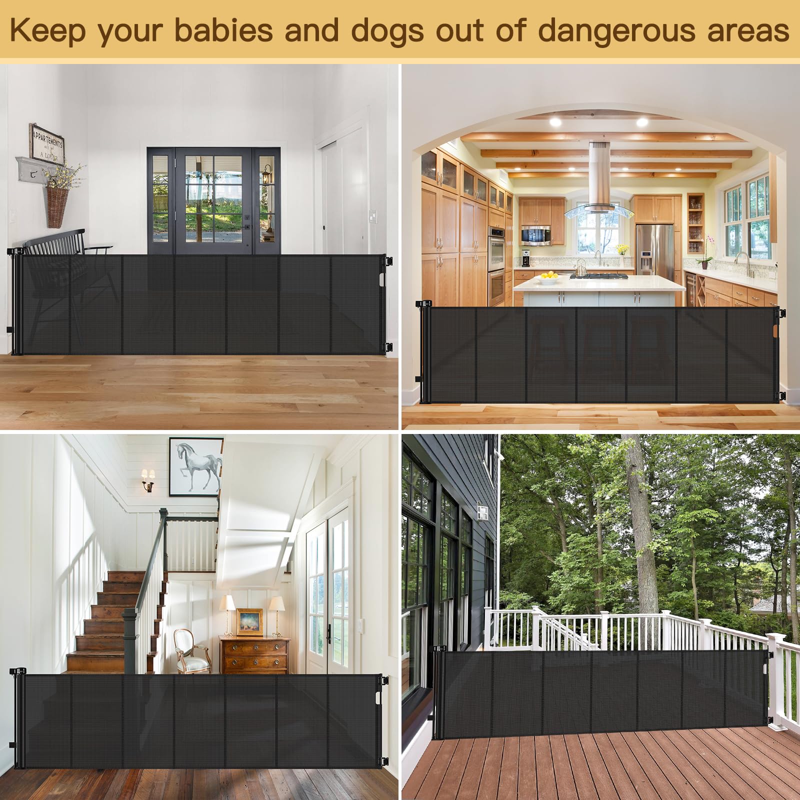 Heelalbaby reinforced-gate one-hand lock provides secure operation while multitasking.