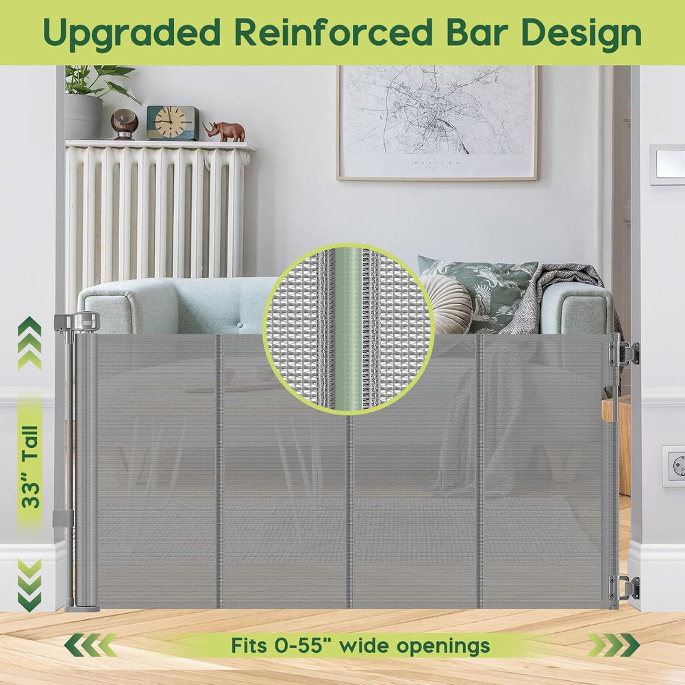 HEELALBABY retractable mesh smooth operation demonstrates wrinkle-free closing