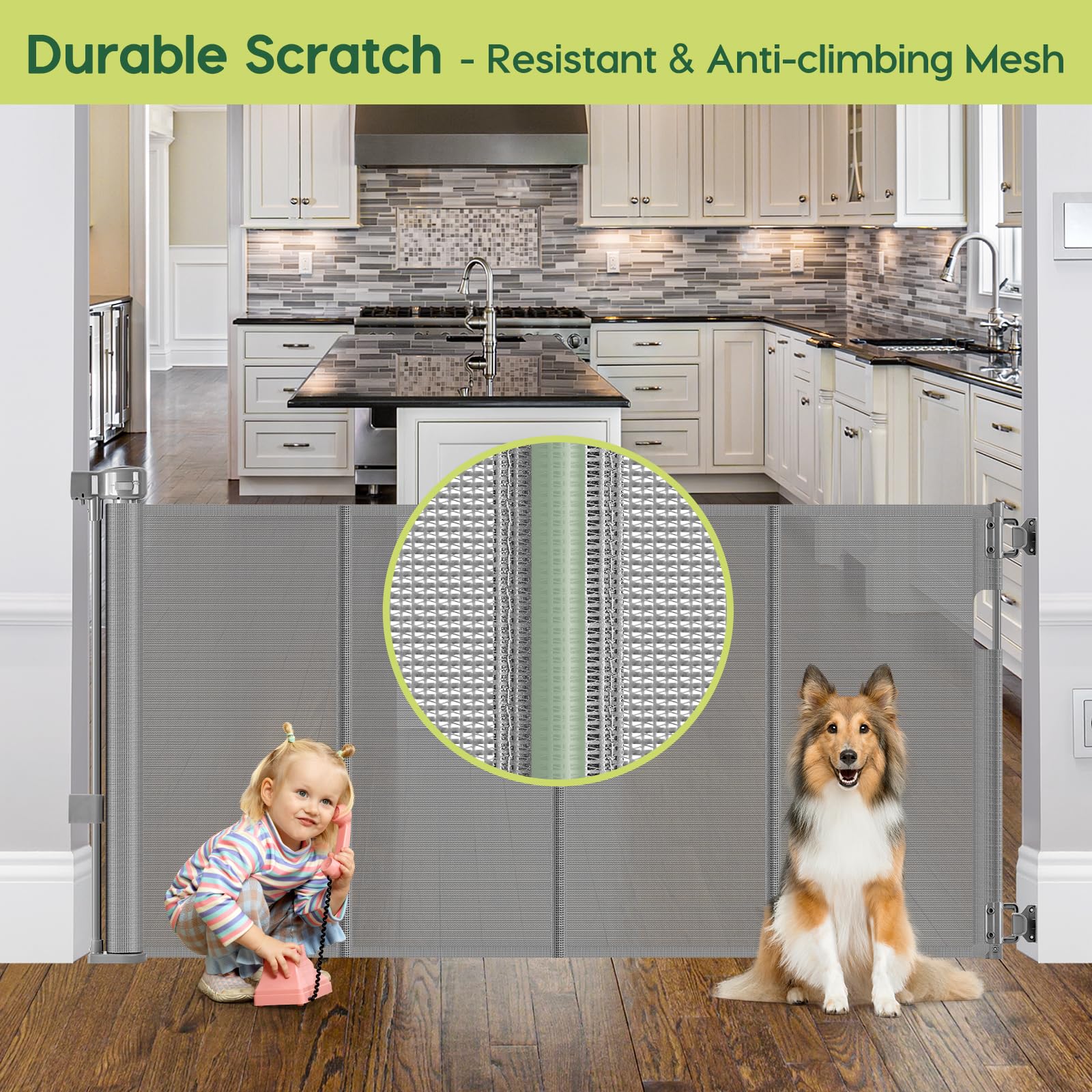HEELALBABY safety-certified mesh supports pets and kids in everyday spaces
