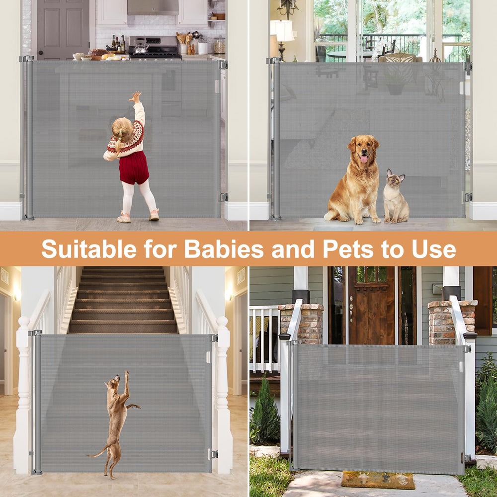 HEELALBABY versatile gate serving doorway, stairs, kitchen, and patio.