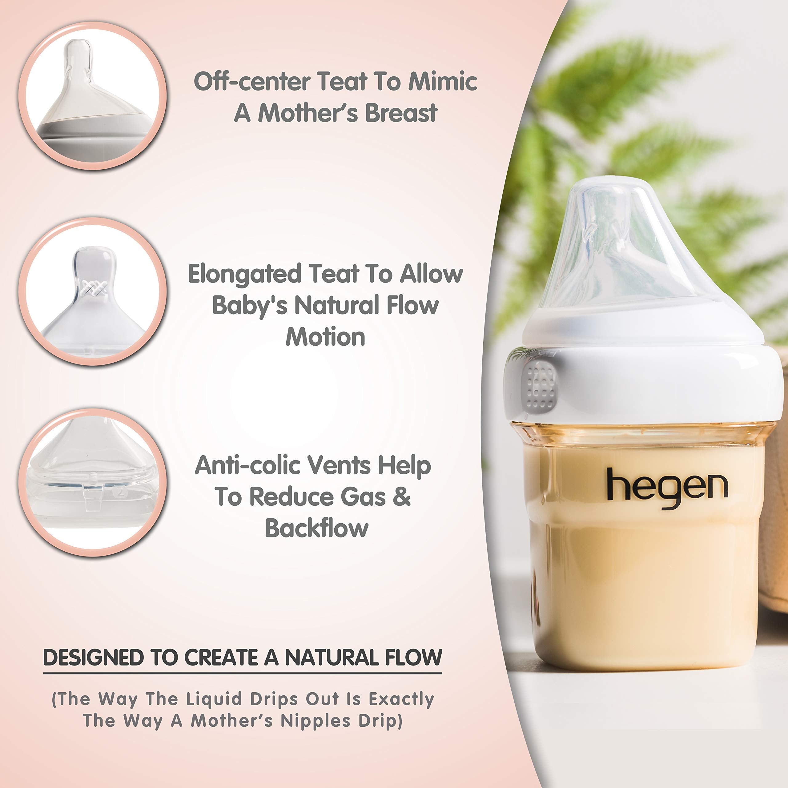 hegen elliptical teat closeup shows lifelike latch for calmer feeds
