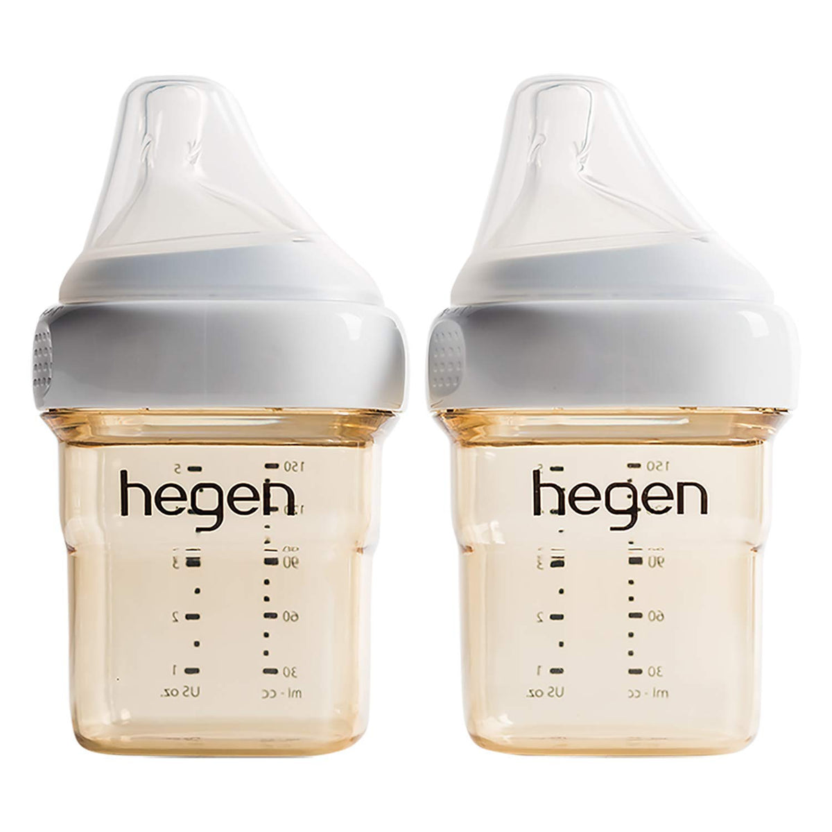 hegen baby bottles wide-neck 5oz front view shows easy cleaning and grip