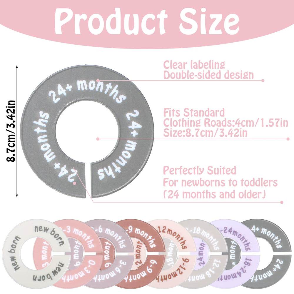 HekouJiub round dividers with double-sided labels readable from both sides