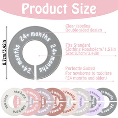 HekouJiub round dividers with double-sided labels readable from both sides