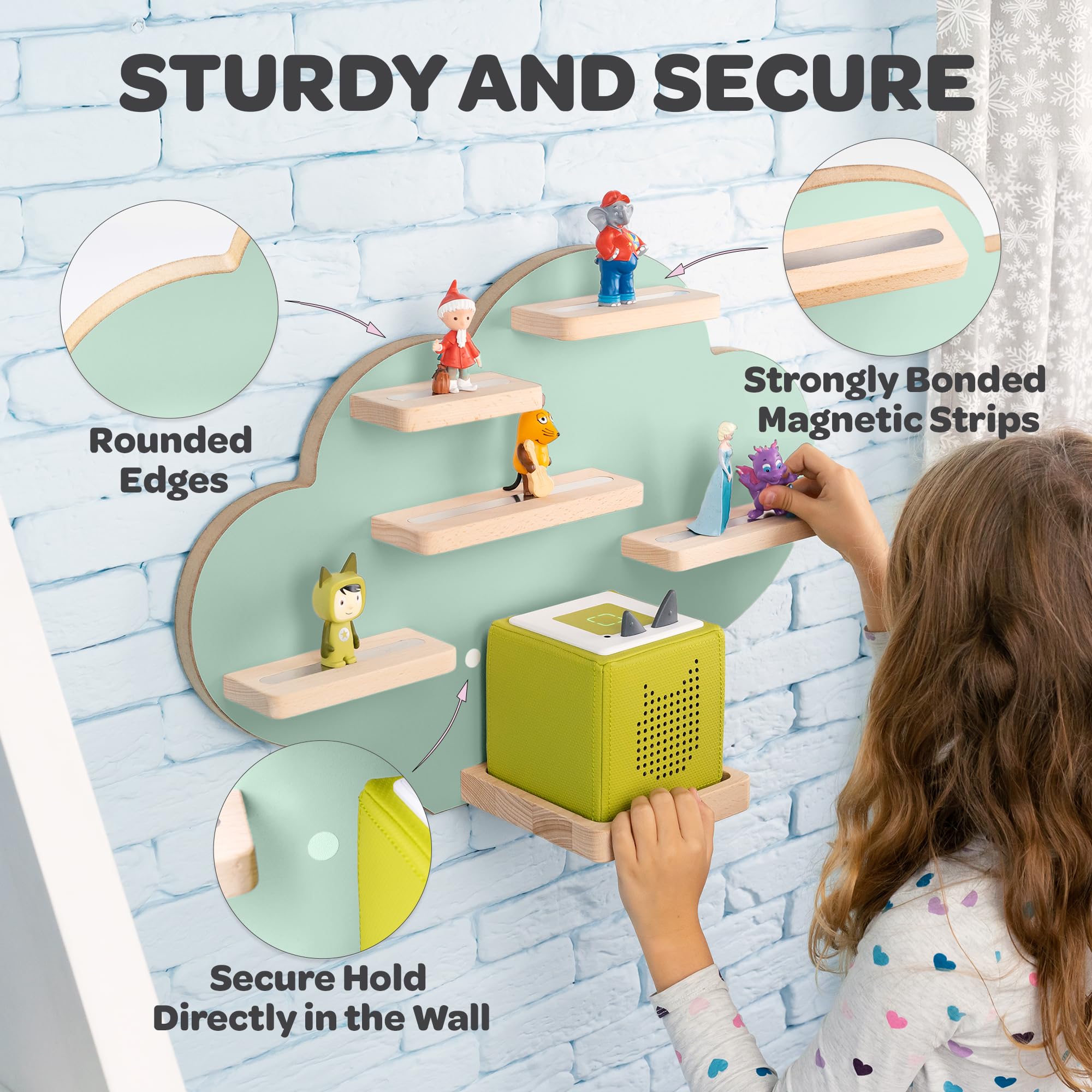 Heldenzimmer Tonie Shelf Cloud organizes Tonies for tidy play area