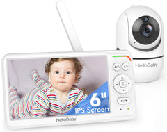HelloBaby HB6560 6-inch screen delivers easy viewing during monitoring