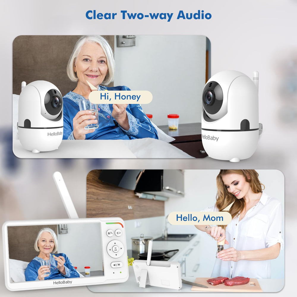 HelloBaby HB6560 expandable camera option supports multi-view monitoring