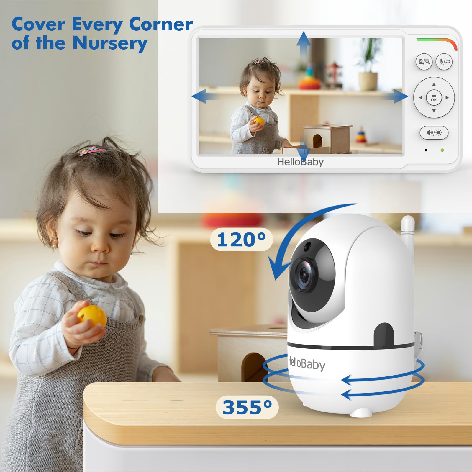 HelloBaby HB6560 room temperature indicator helps monitor nursery comfort