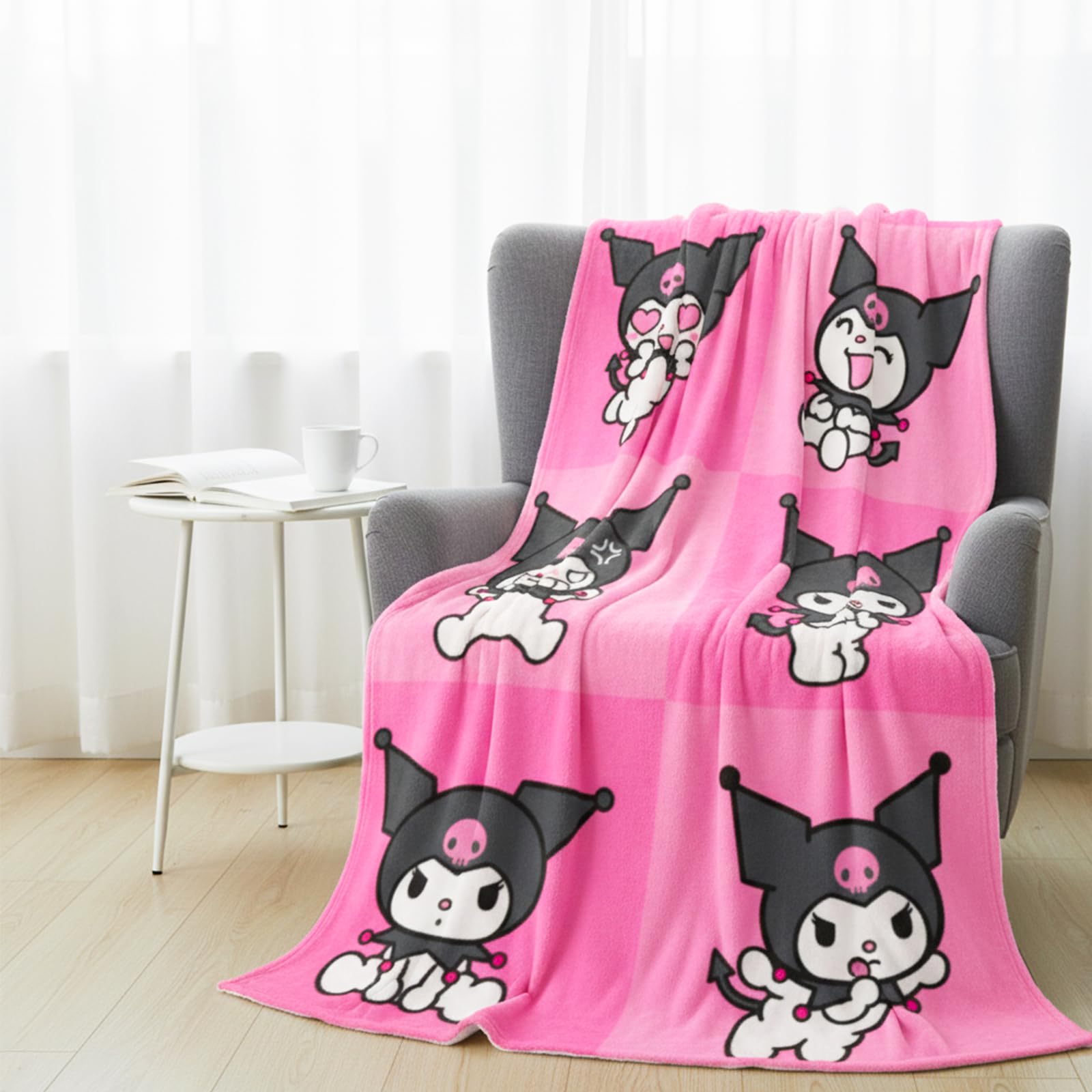 Hello Sanrio Kuromi themed reading nook shows kid-friendly comfort for stories.