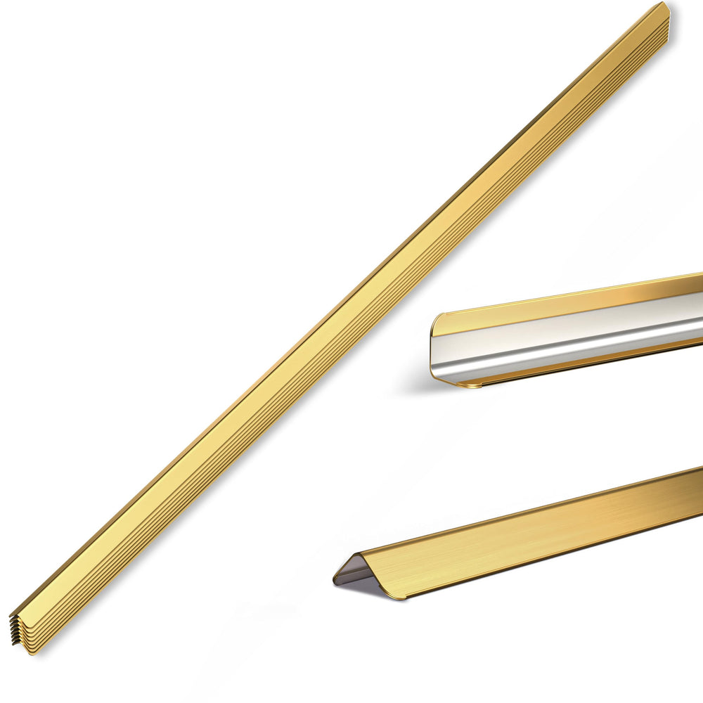 HelloaySen golden wall corner guard protects walls in high-traffic areas.