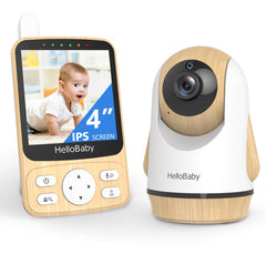 HelloBaby 4-inch IPS display shows real-time nursery view for quick checks.