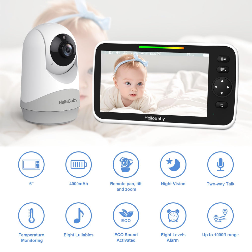 HelloBaby 4000mAh battery supports extended use with ECO mode
