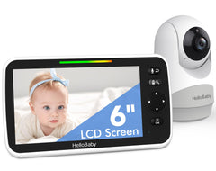 HelloBaby 6-inch screen offers clear baby visuals for peaceful monitoring