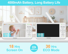 HelloBaby night vision captures clear black-and-white images in low light.