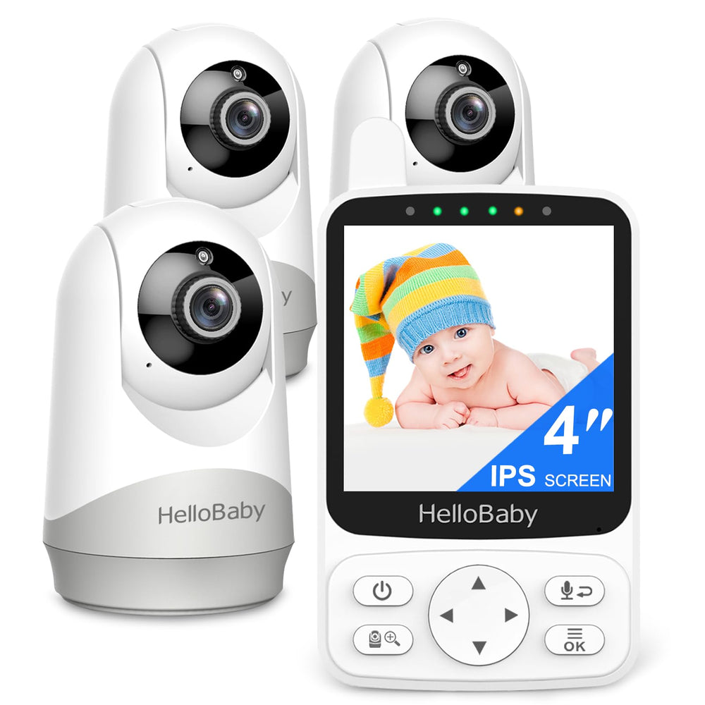 HelloBaby baby monitor shows 318° PTZ coverage for flexible, all-room monitoring.