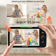 HelloBaby two cameras side-by-side enable quick checks from couch to nursery