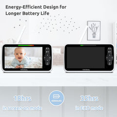 HelloBaby HB6351Plus night vision captures baby’s room in low light for night checks.