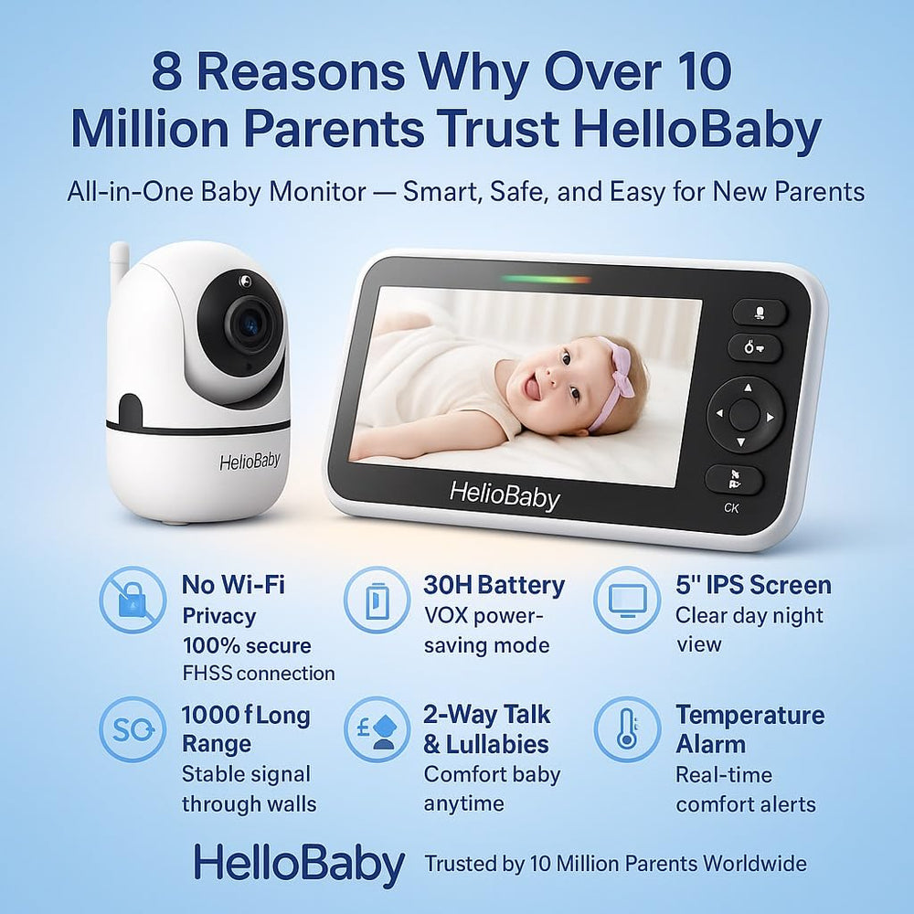 HelloBaby HB6550 night vision reveals baby area in the dark with crisp clarity