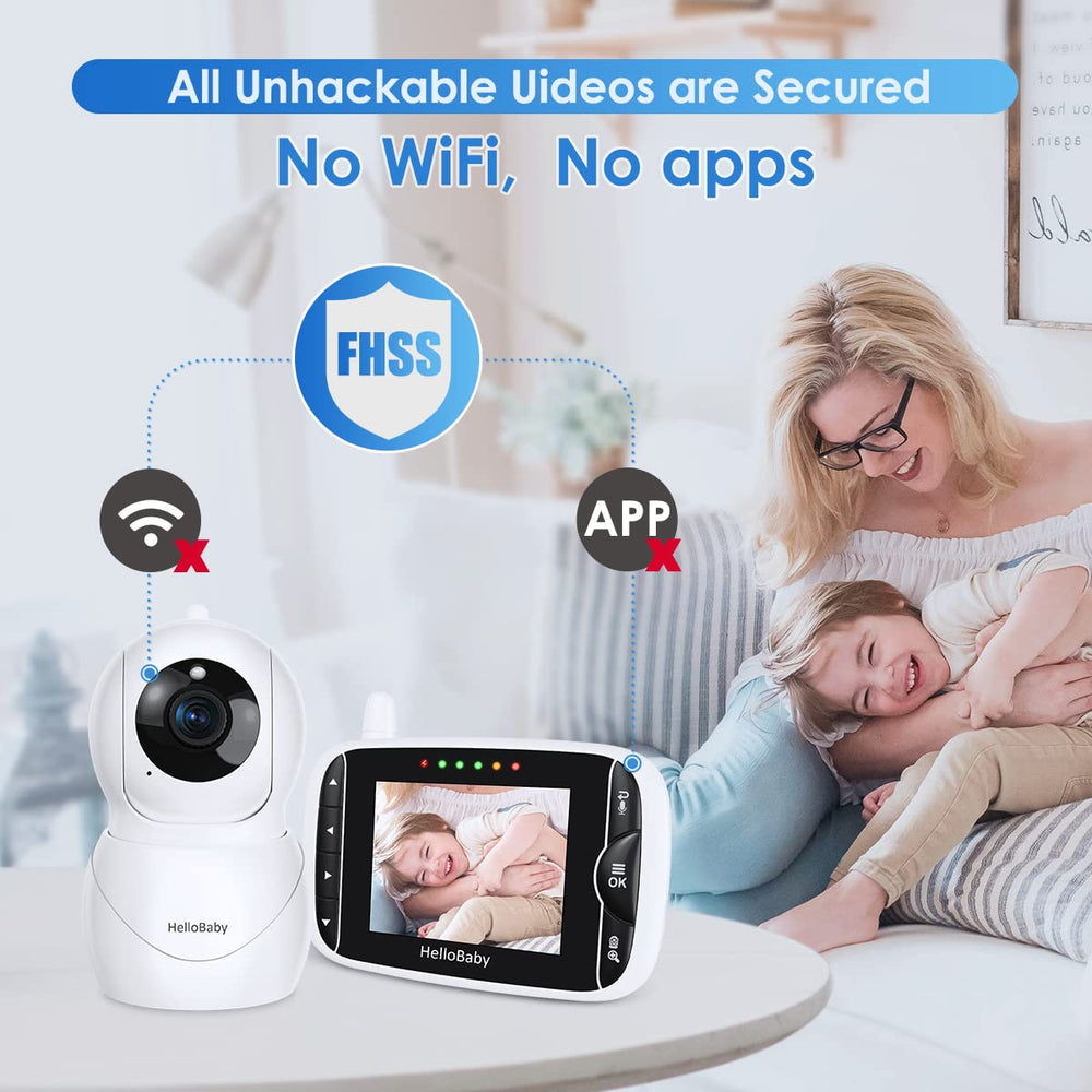 HelloBaby HB66pro VOX mode activates audio when baby makes noise for efficient monitoring.