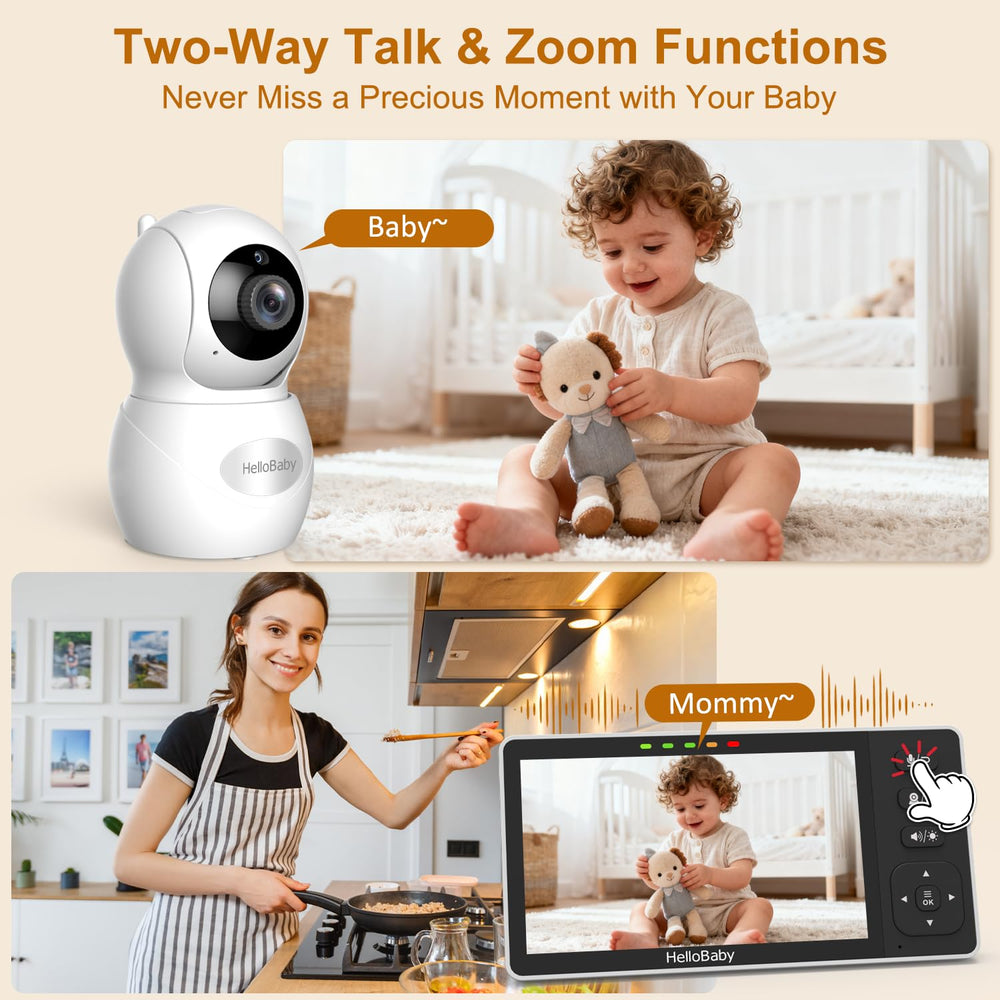 HelloBaby monitor 1000ft range supports wide coverage for busy homes.