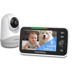 HelloBaby Monitor front view highlights a compact, secure no-WiFi setup for private nursery monitoring.