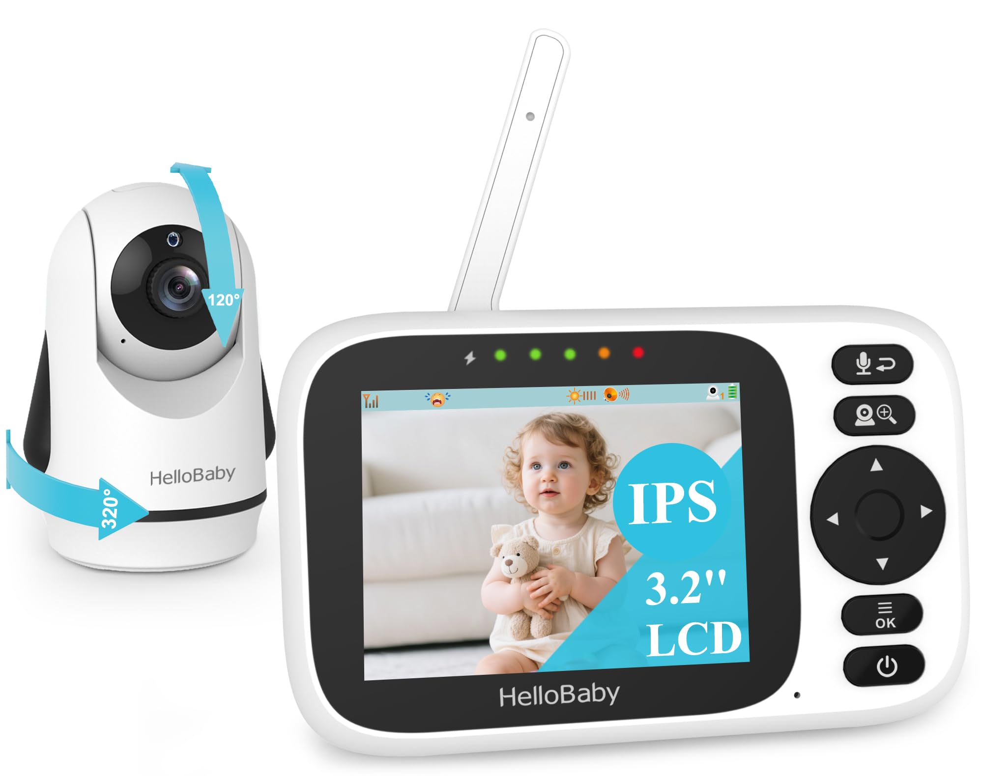 HelloBaby monitor no wifi with 1000ft range for flexible baby watching.