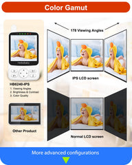 HelloBaby no-wifi monitor VOX mode and lullabies for baby soothing.