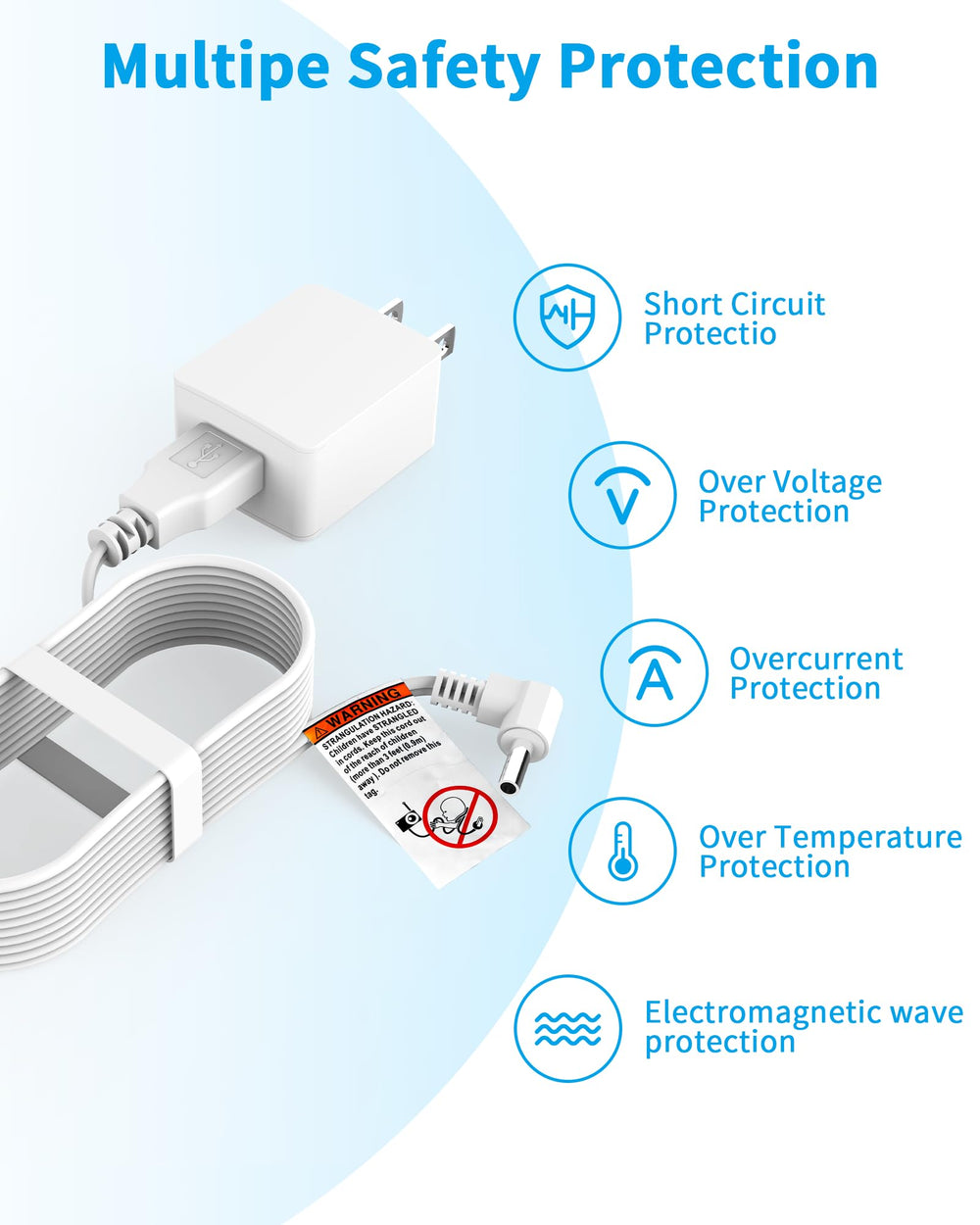 HelloBaby travel-friendly split design keeps charger compact for on-the-go use.