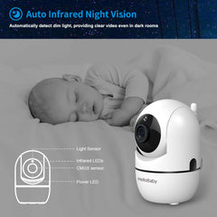 HelloBaby video monitor two-way talk enables real-time parent-baby conversations