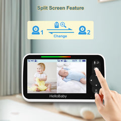 HelloBaby night vision reveals baby in dim light with clear detail.