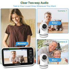 HelloBaby pan tilt zoom captures every corner of the room for full coverage.