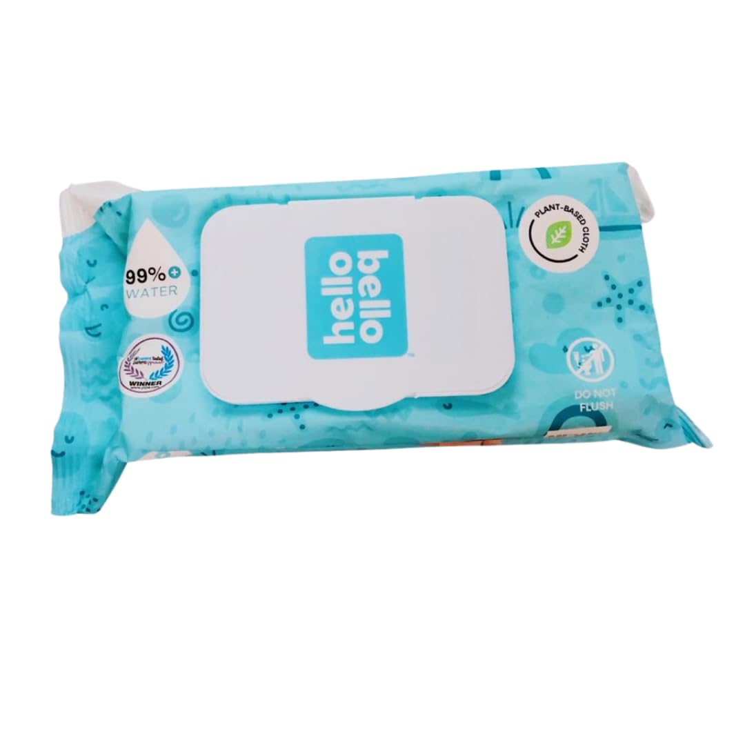Hello Bello Baby Wipes 60ct pack front – travel-friendly packaging for quick cleanups
