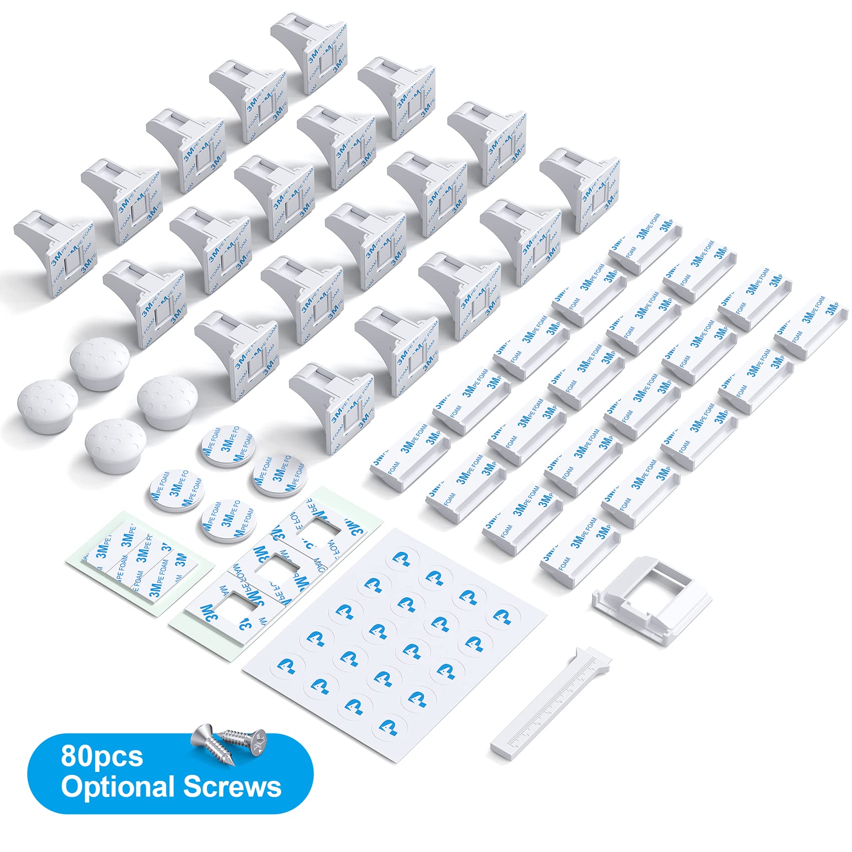 HELLOPONY 20 locks and 4 keys offer flexible access across multiple drawers.