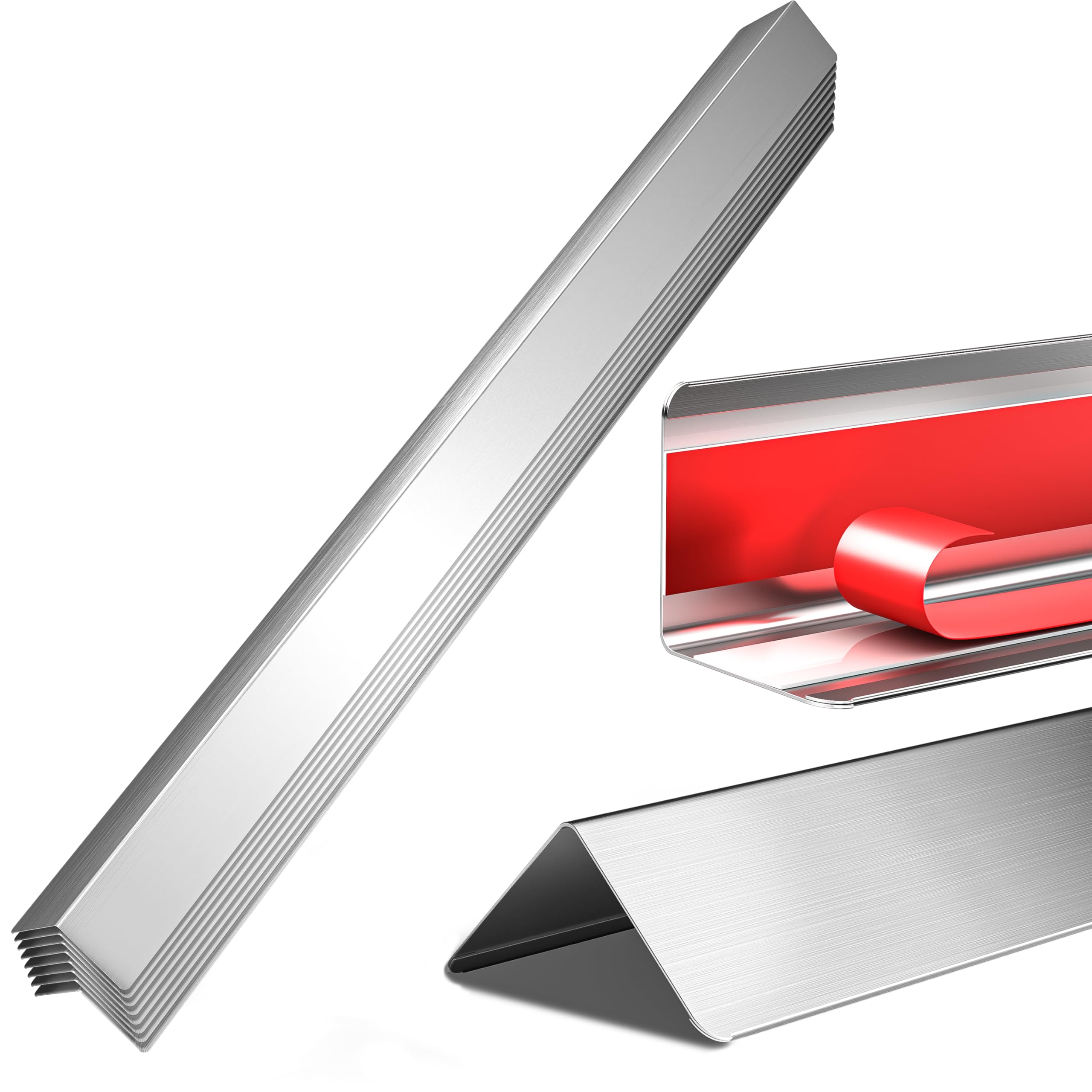 HelloaySen 3x3x48-inch corner guard in stainless steel provides durable wall protection for high-traffic areas.