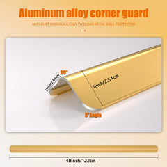 HelloaySen 1x1x48 inch guard demonstrates strong edge protection for hallway walls.