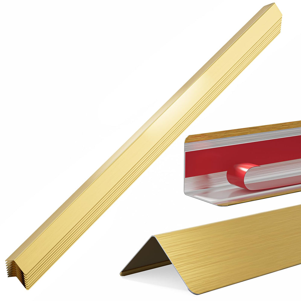 HelloaySen golden wall corner guard in a 10-pack guards busy hallways.