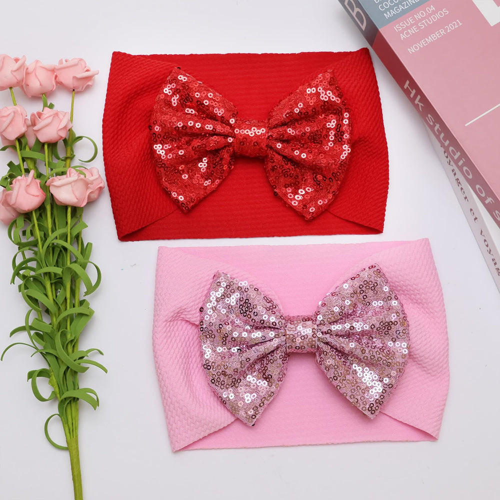 HELYKAKA red bow headband offers lightweight comfort and charm.