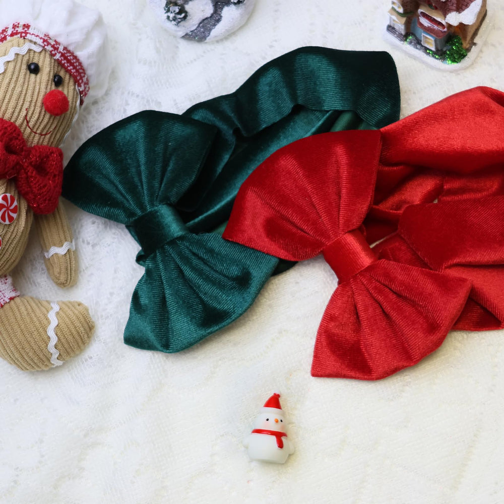 HELYKAKA velvet headband highlighting elastic band and lightweight design