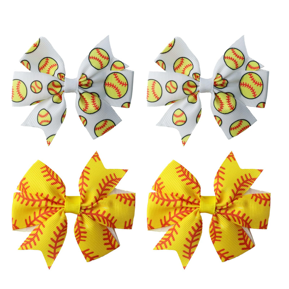 HELYKAKA football hair clip set featuring soccer, baseball, and basketball designs for sporty kids