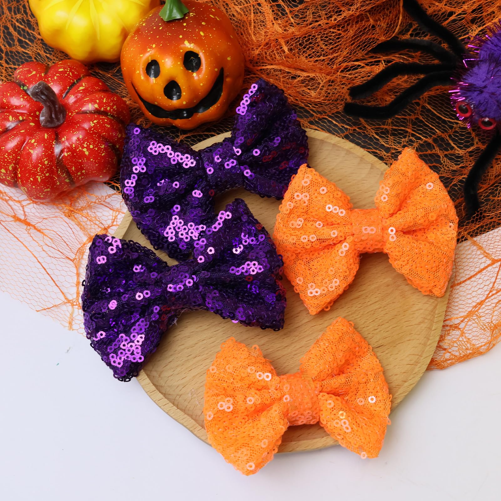 HELYKAKA handmade sequin bow hair clip crafted for kids' styling