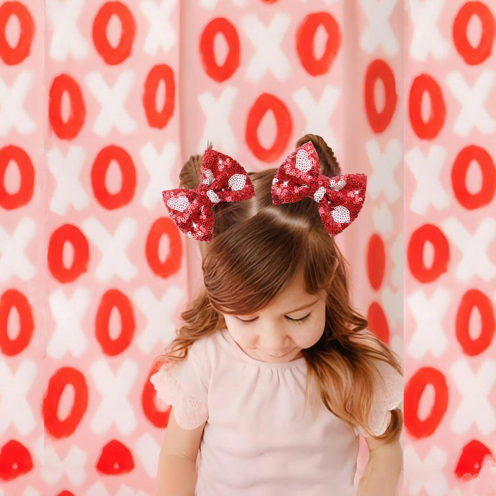 HELykaka pink glitter sequin clips add shine and hold hair all day.
