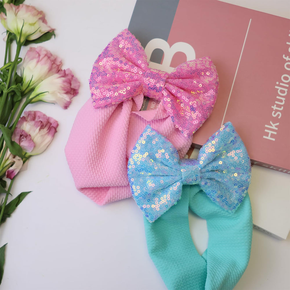 HELYKAKA sequin headbands pair with daily outfits for charming photos.