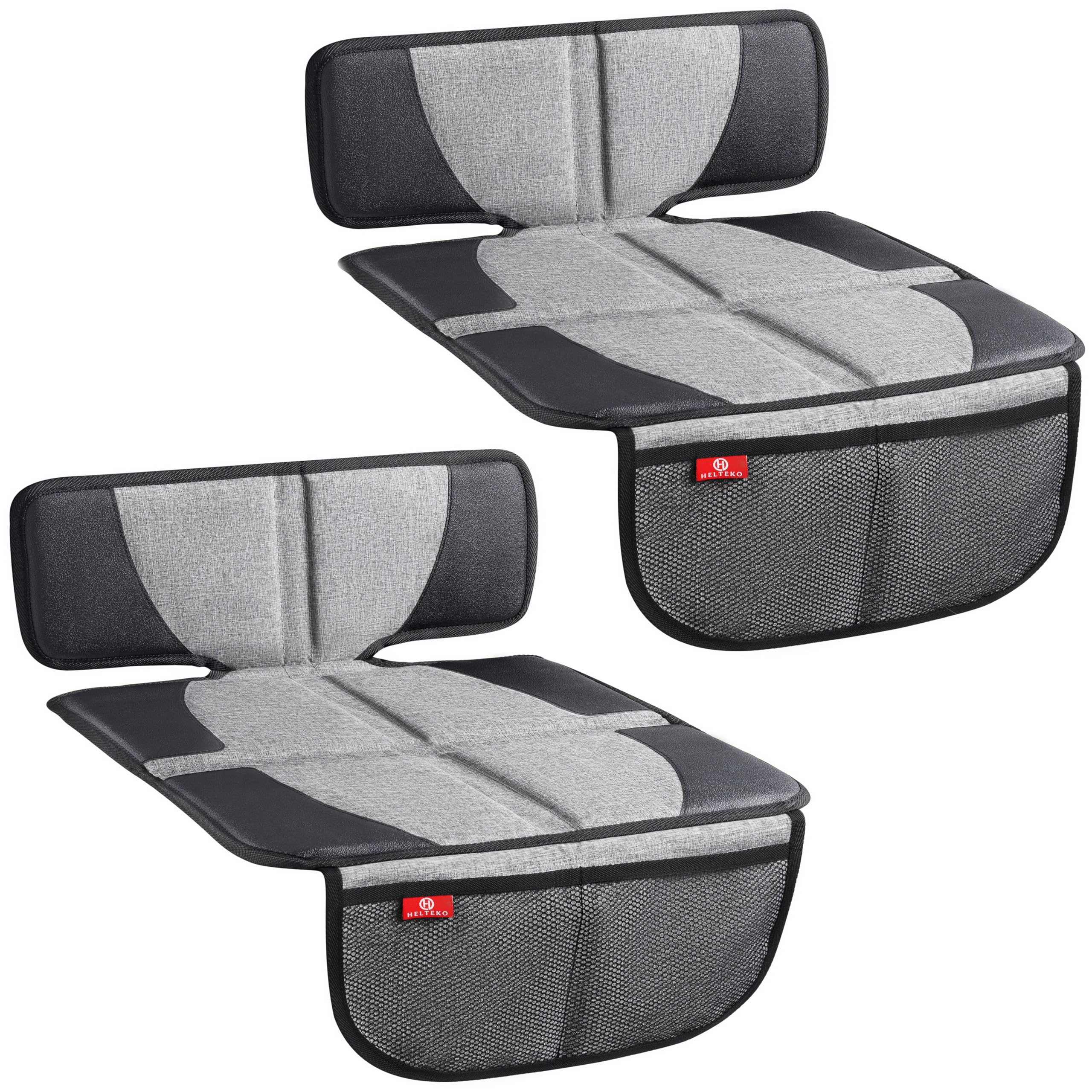 Helteko car seat protector two-pack packaged for easy protection