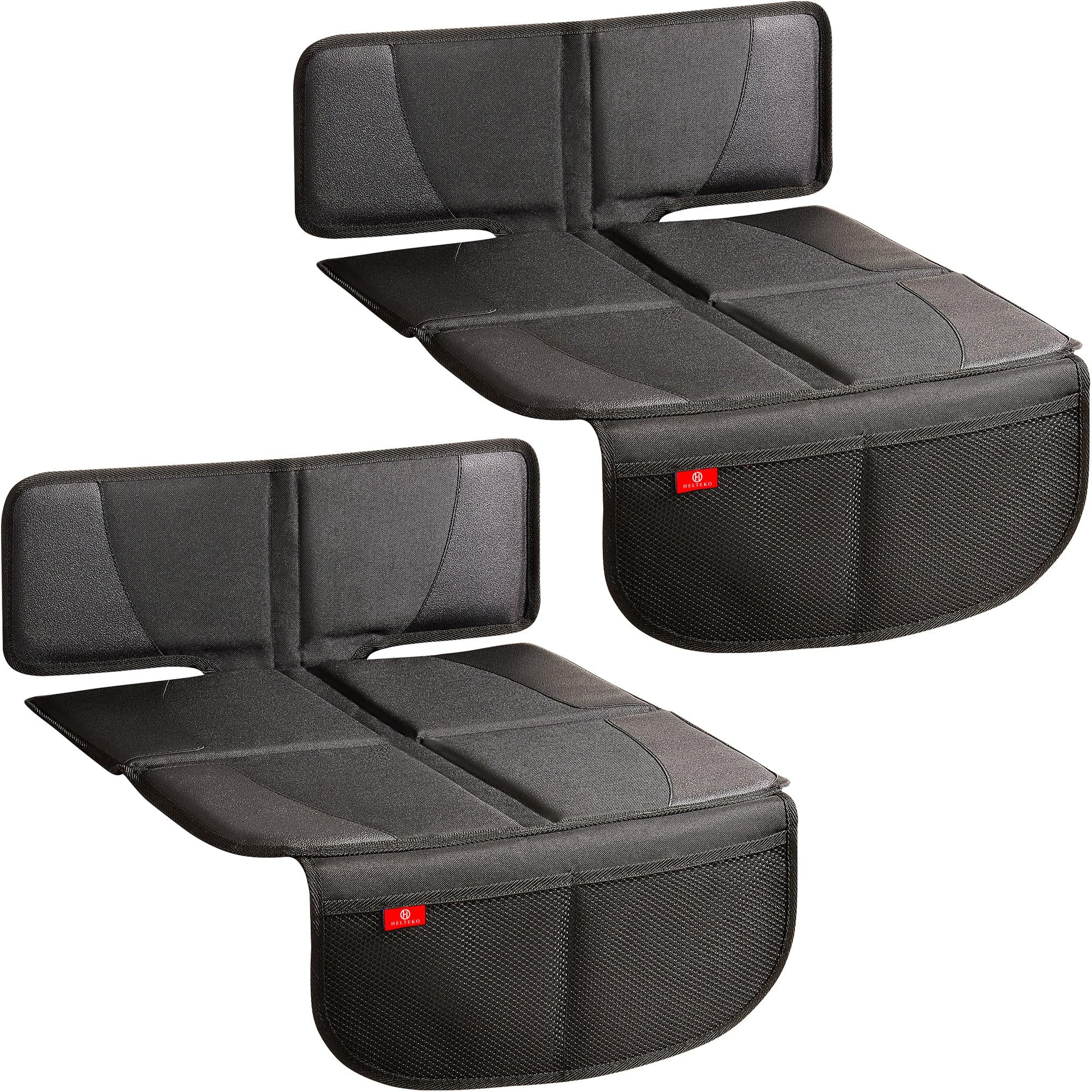 Helteko carseat protector thick padding front-seat closeup showing added comfort and protection