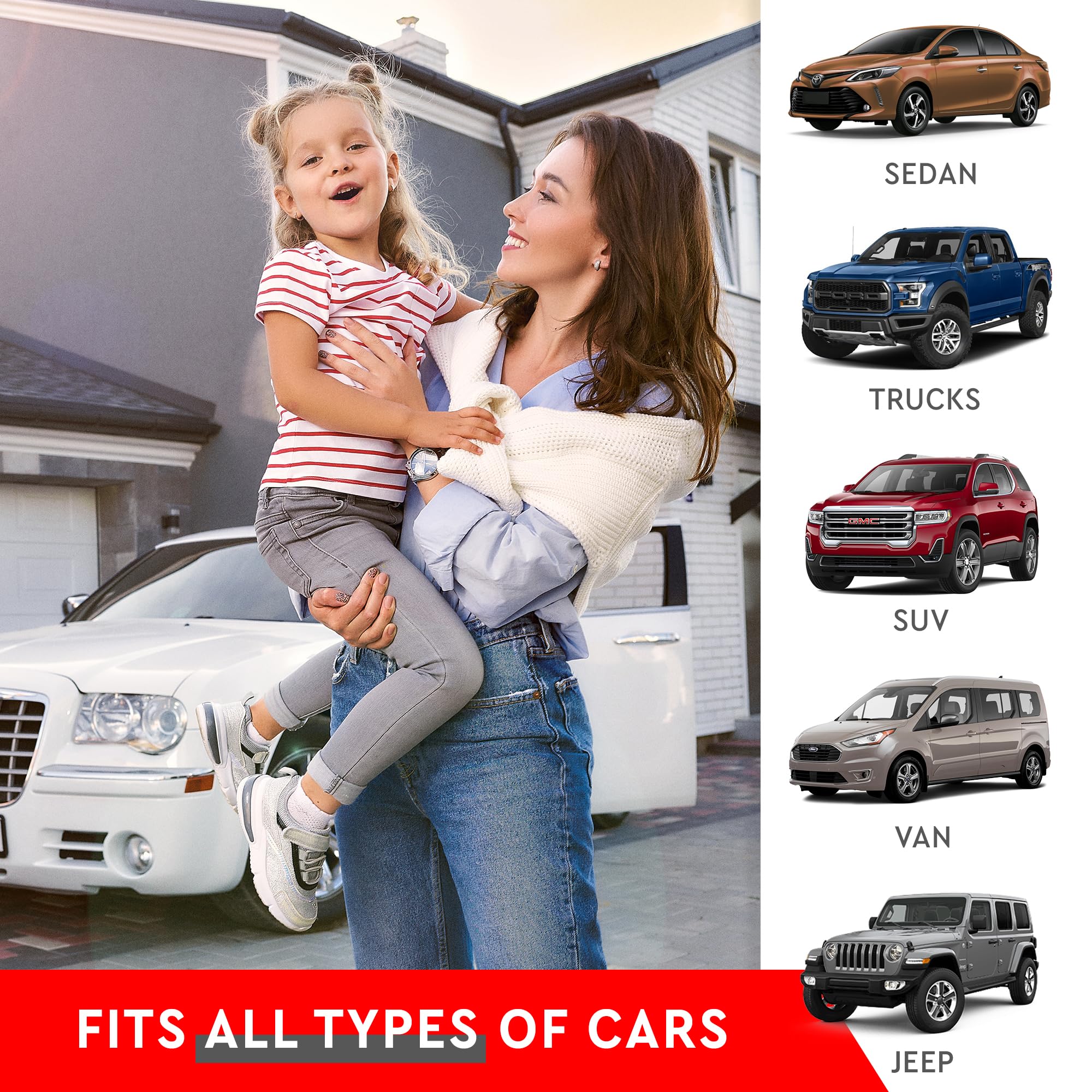 Helteko universal-fit image shows compatibility with ISOFIX/LATCH systems.
