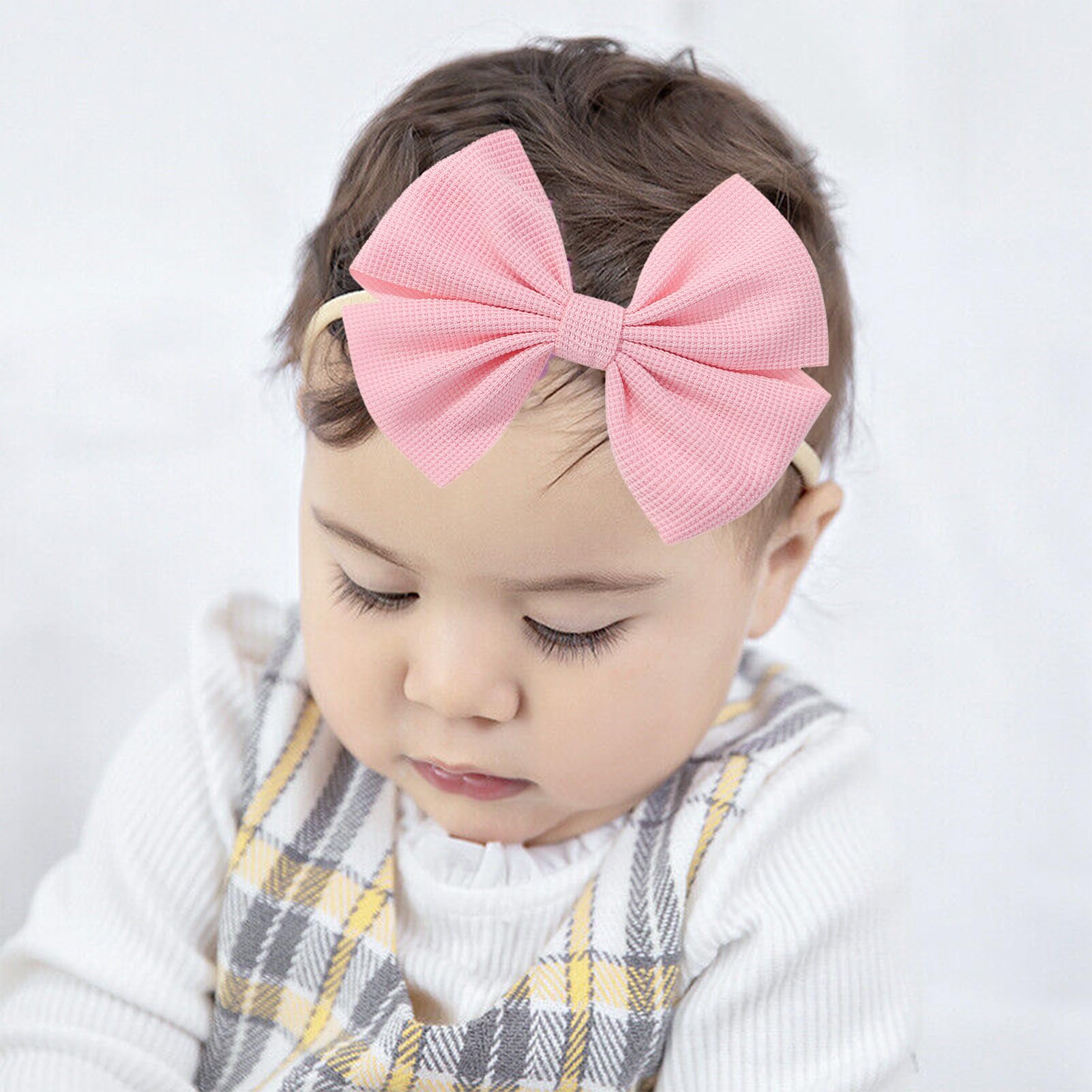 HELYKAKA black headband with bow for newborns to toddlers, soft and comfortable