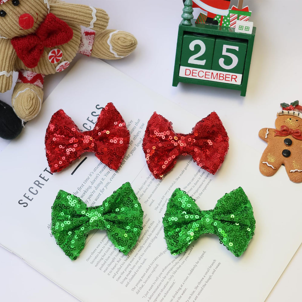 HELYKAKA holiday hairstyle bow clip ready for photos and events