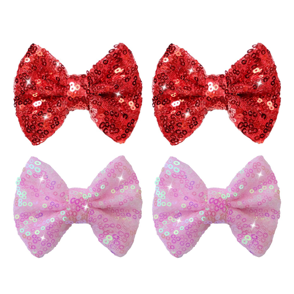 HELYKAKA red-sequin hair-clip pack for secure all-day wear.