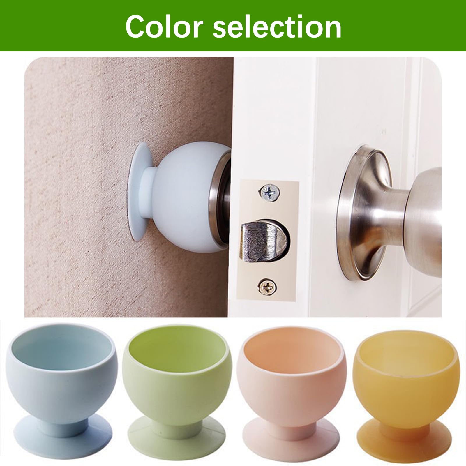 Hemiplegia silicone cushion absorbs knob impact to protect walls